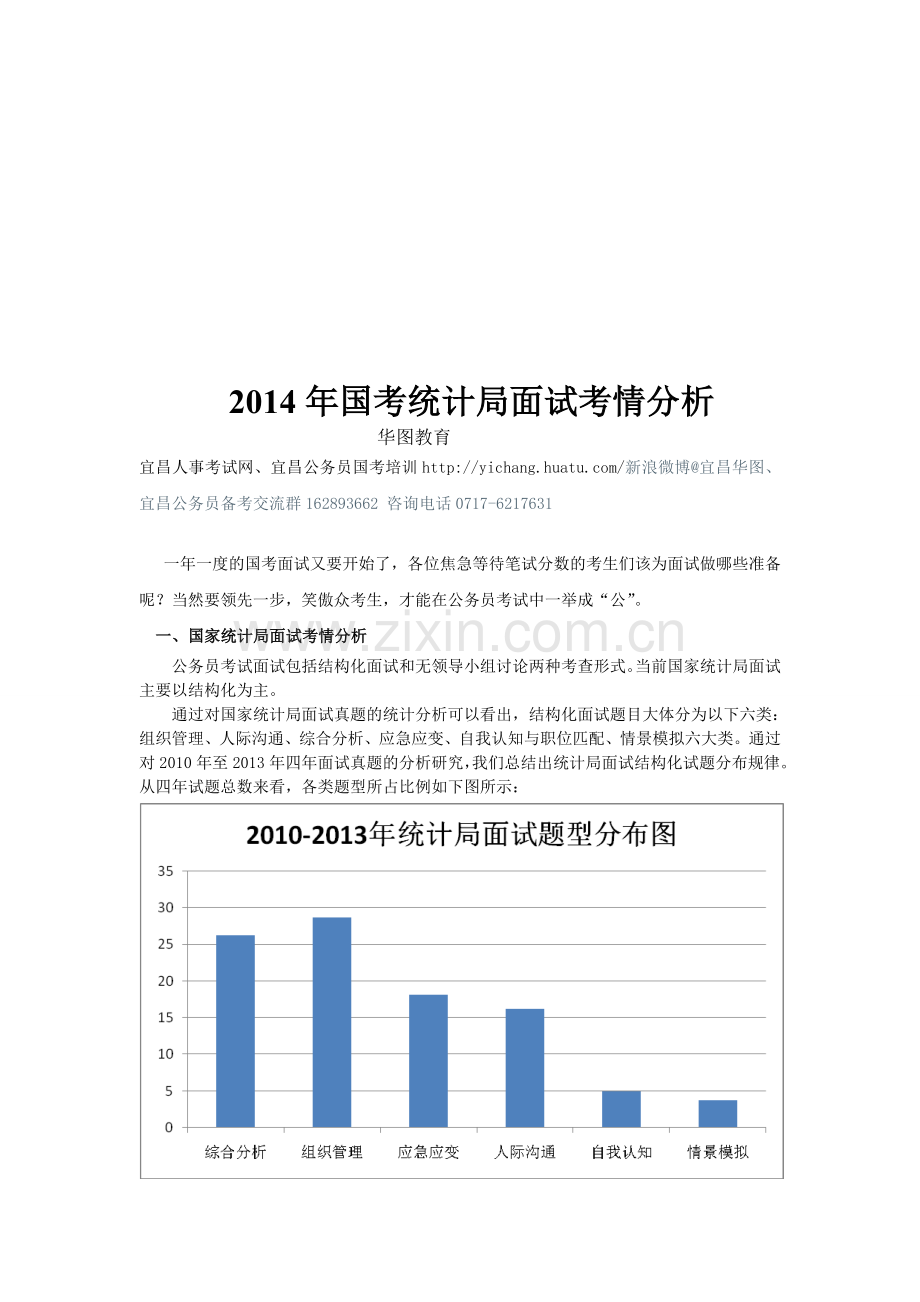 2014年国考统计局面试考情分析.doc_第1页