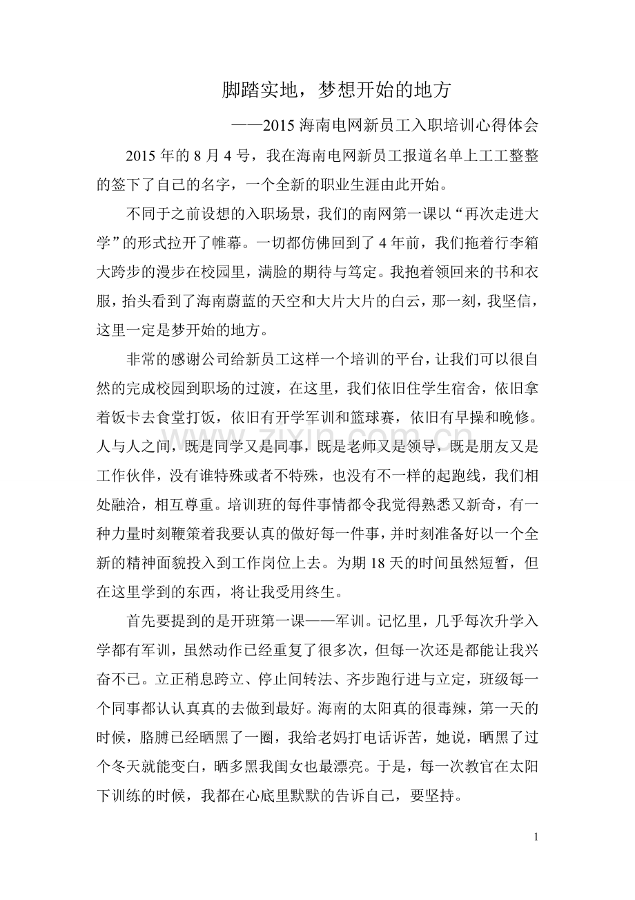 2015南方电网新员工培训.doc_第1页