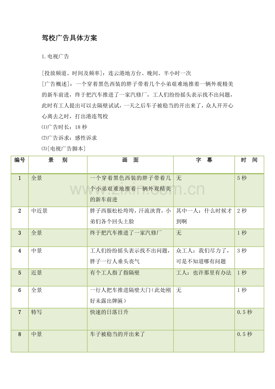 驾校广告策划书具体方案.doc_第1页