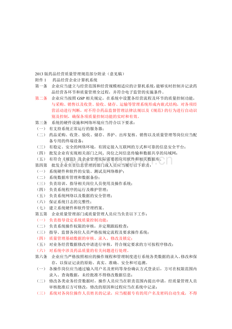 2013版药品经营质量管理规范部分附录.doc_第1页