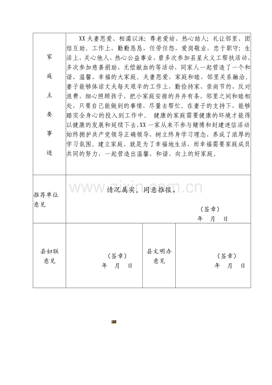 县级文明家庭申报表.doc_第2页