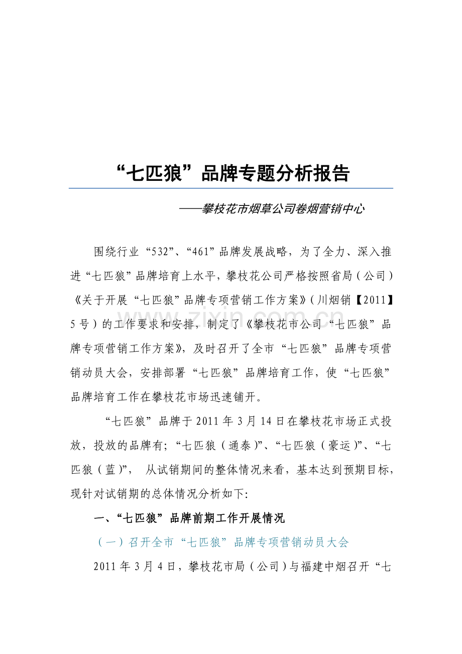 七匹狼营销分析(营销中心).doc_第1页