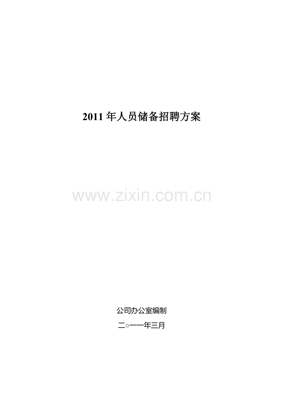 招聘方案大纲与细则.doc_第1页