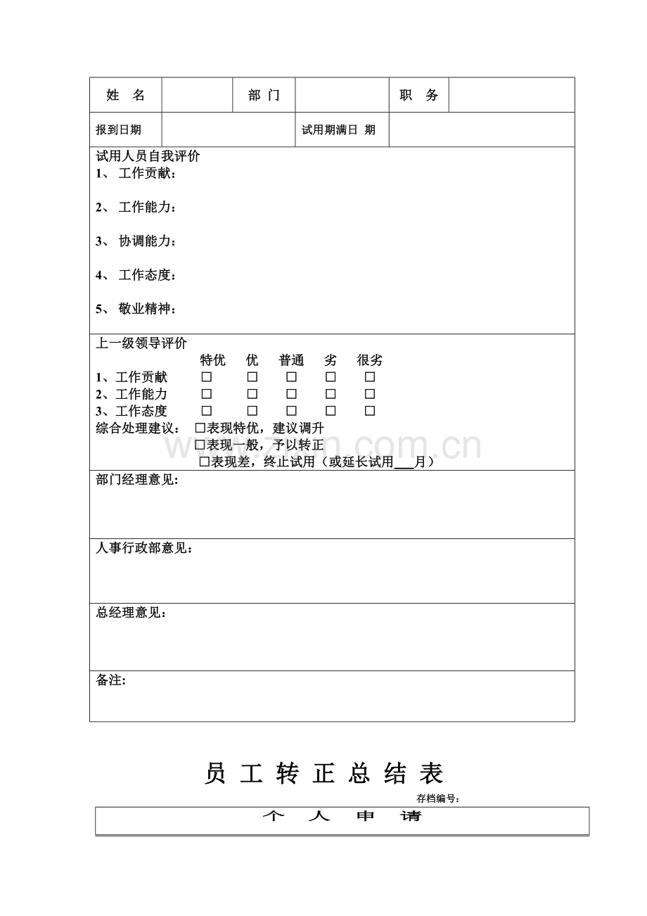 转正、调职、离职、解雇制度、流程.doc_第2页