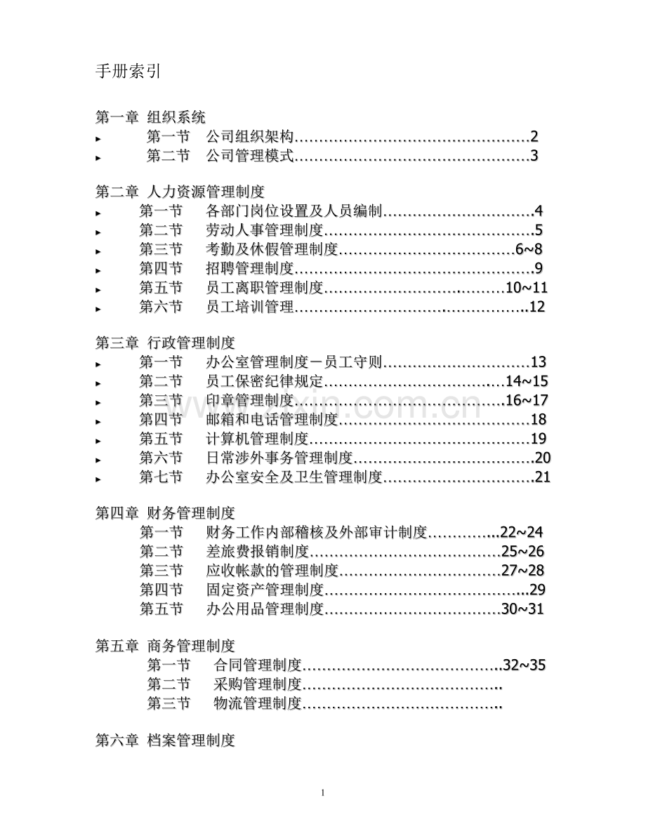 2-2006年公司管理手册.doc_第1页