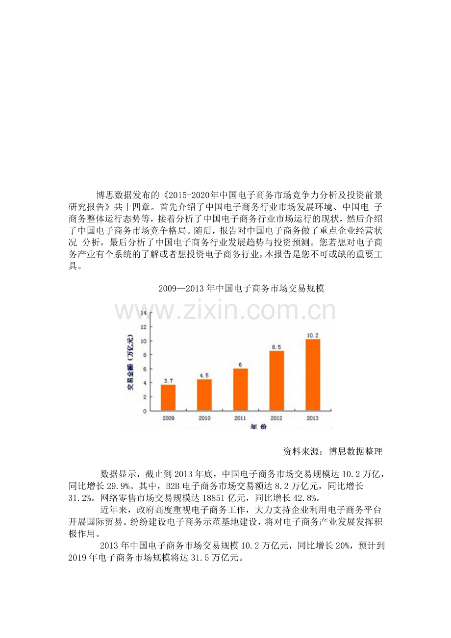 中国电子商务市场竞争力分析及投资前景研究报告.doc_第1页