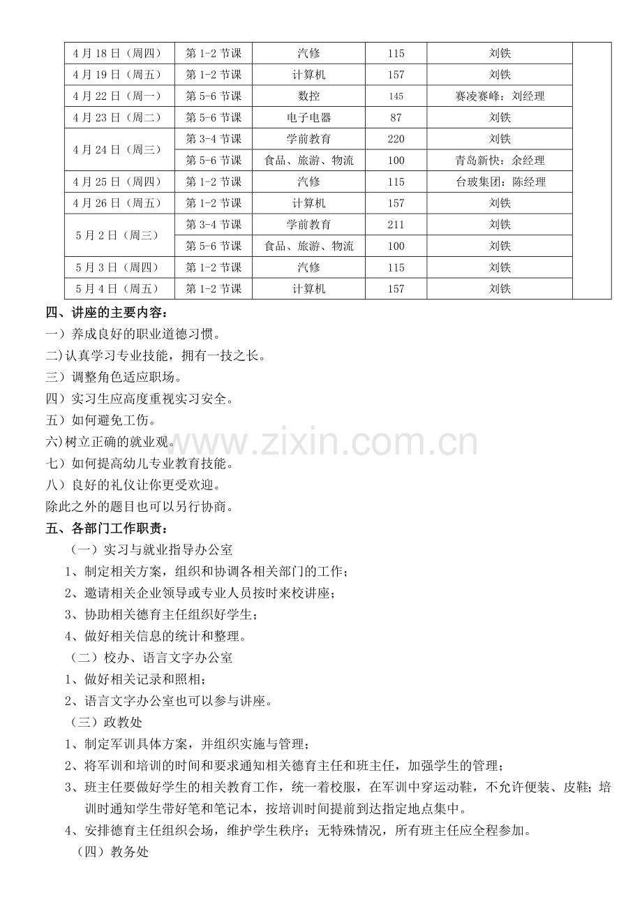 2011级学生实习岗前培训计划1.doc_第2页