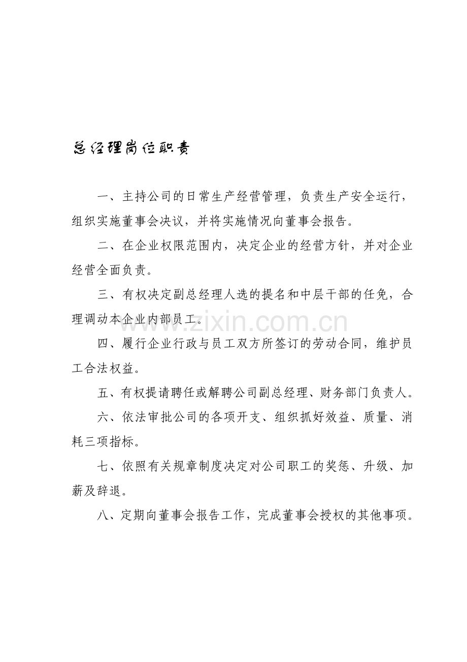 总经理岗位职责--2009410.doc_第1页