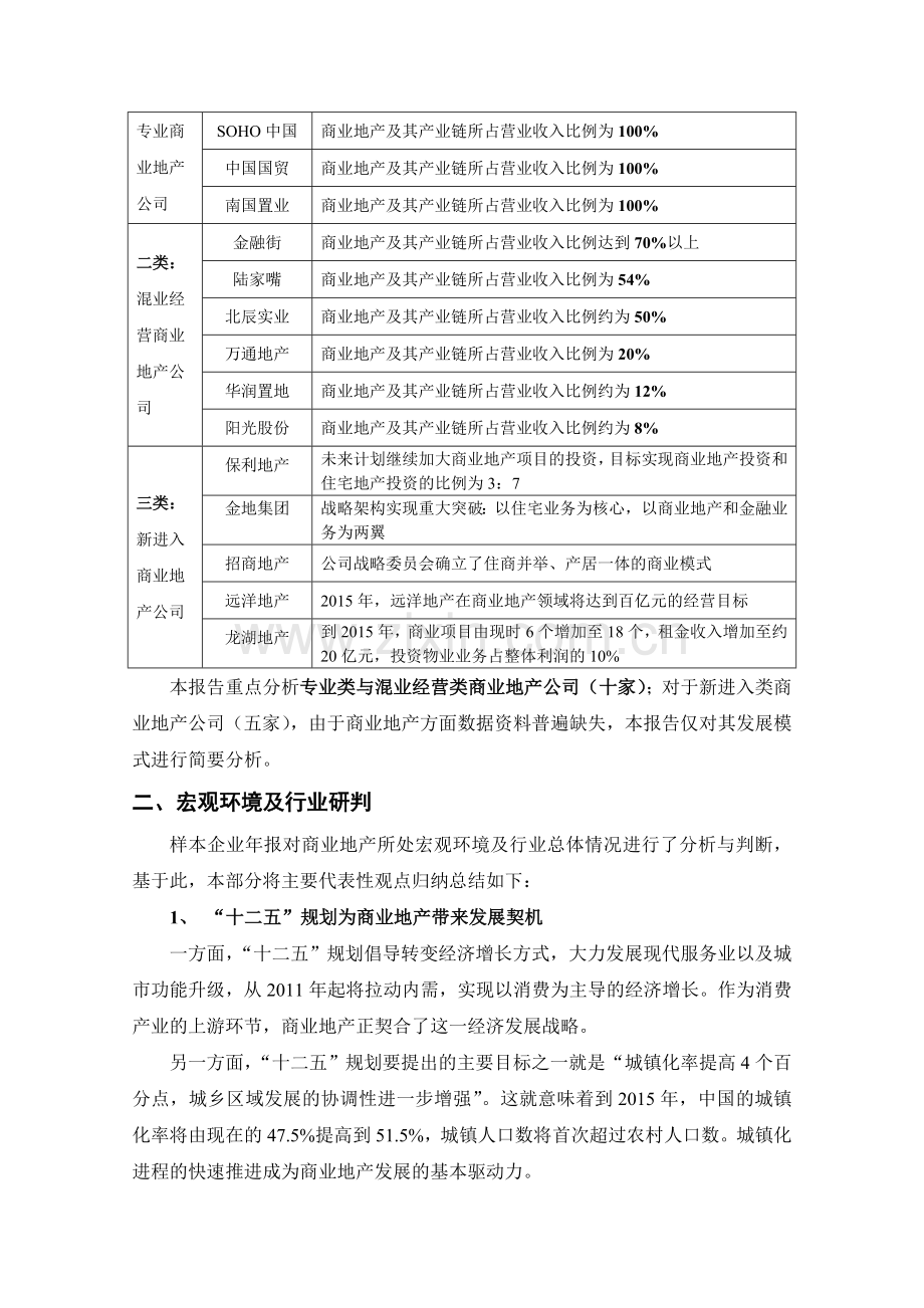2010年商业地产上市公司年报综合分析.doc_第2页