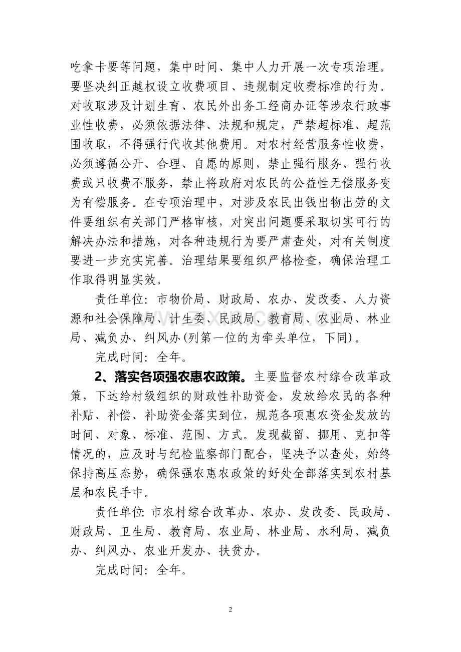 南昌市2010年农民负担专项治理工作实施方案.doc_第2页