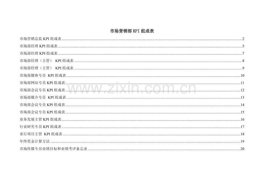 市场营销部绩效考核表.doc_第1页
