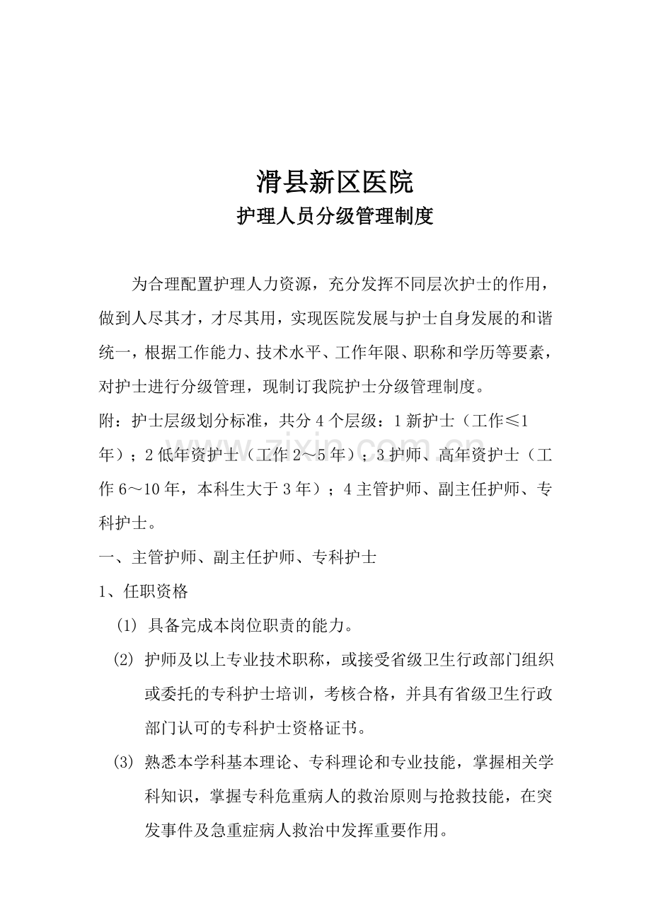 护理人员分级管理制度.doc_第1页