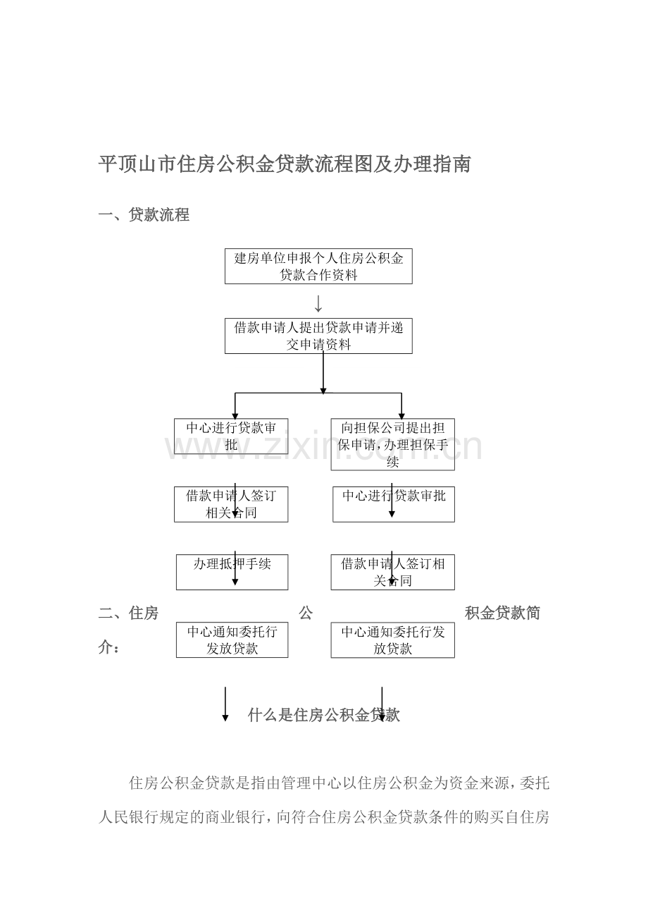 平顶山市住房公积金贷款流程图及办理指南.doc_第1页