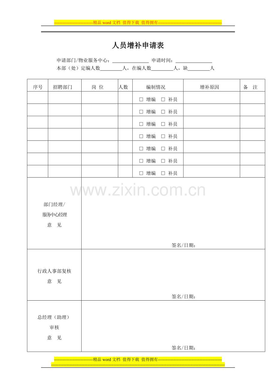 房地产公司招聘整套表格.doc_第1页