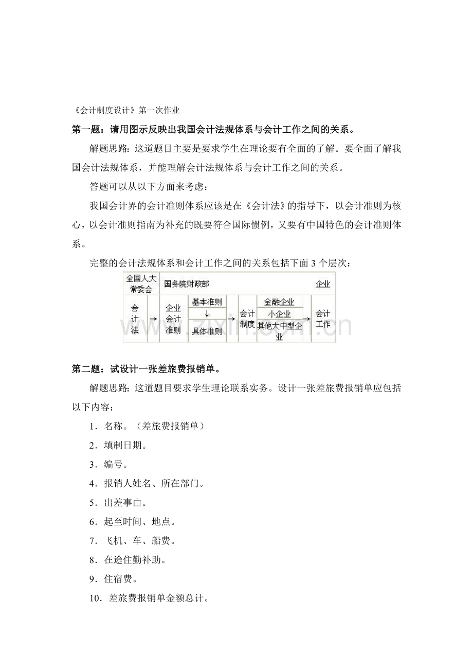 《会计制度设计》第一次作业讲解.doc_第1页