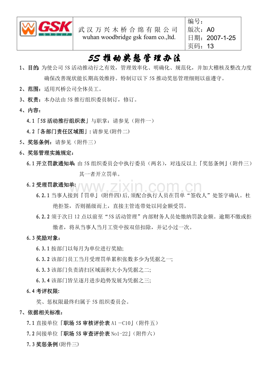 5S推动管理(奖惩)办法.doc_第1页
