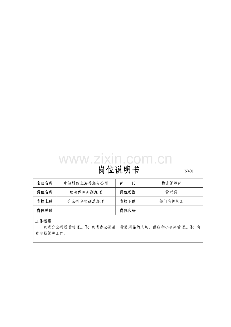 401物流保障部副经理.doc_第1页