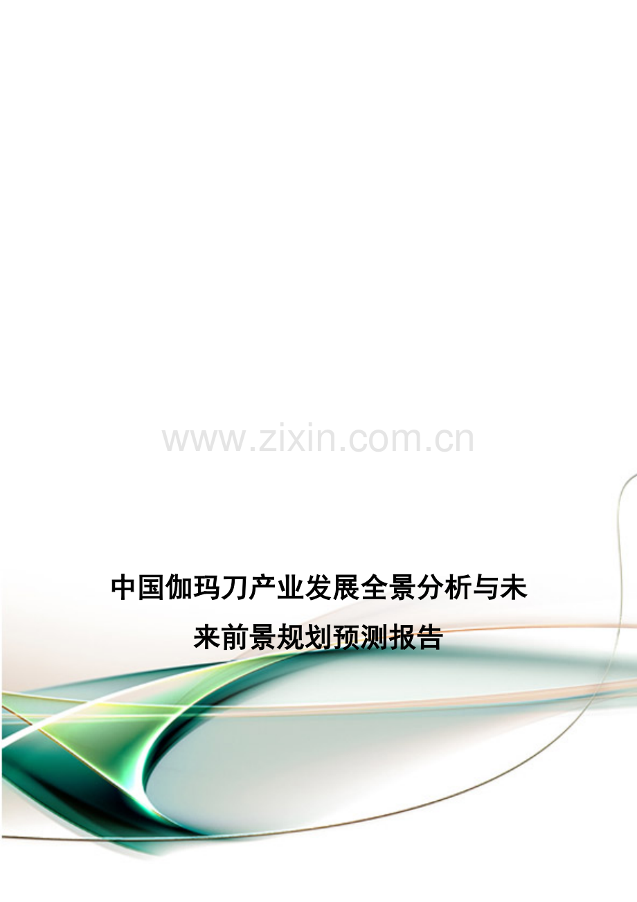中国伽玛刀产业发展全景分析与未来前景规划预测报告.doc_第1页