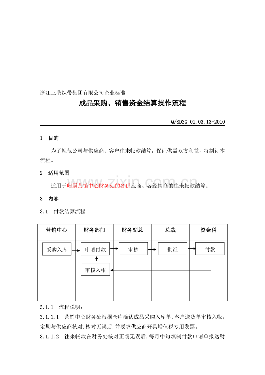 01.03.13-2010成品采购、销售资金结算操作流程.doc_第1页