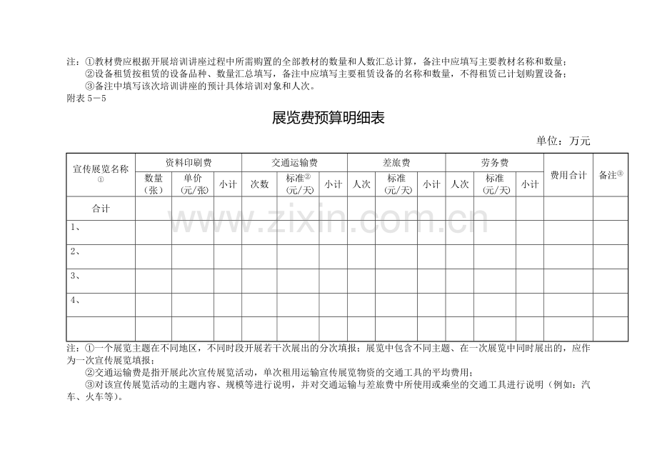 培训讲座费预算明细表.doc_第2页