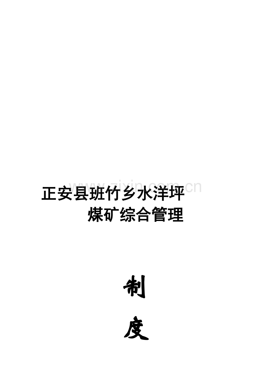 水洋坪煤矿制度汇编.doc_第1页