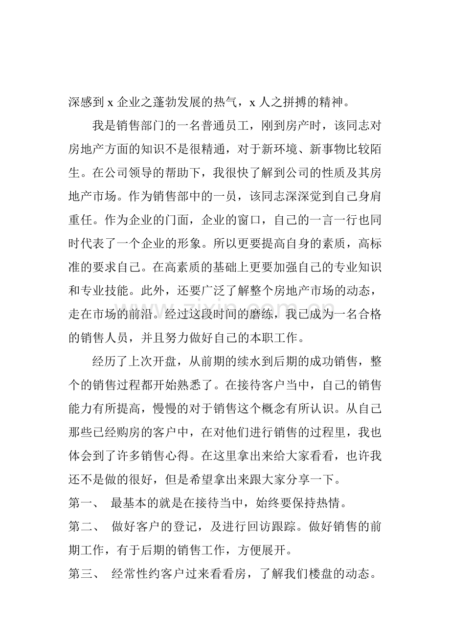 房地产公司置业顾问年终总结.doc_第1页