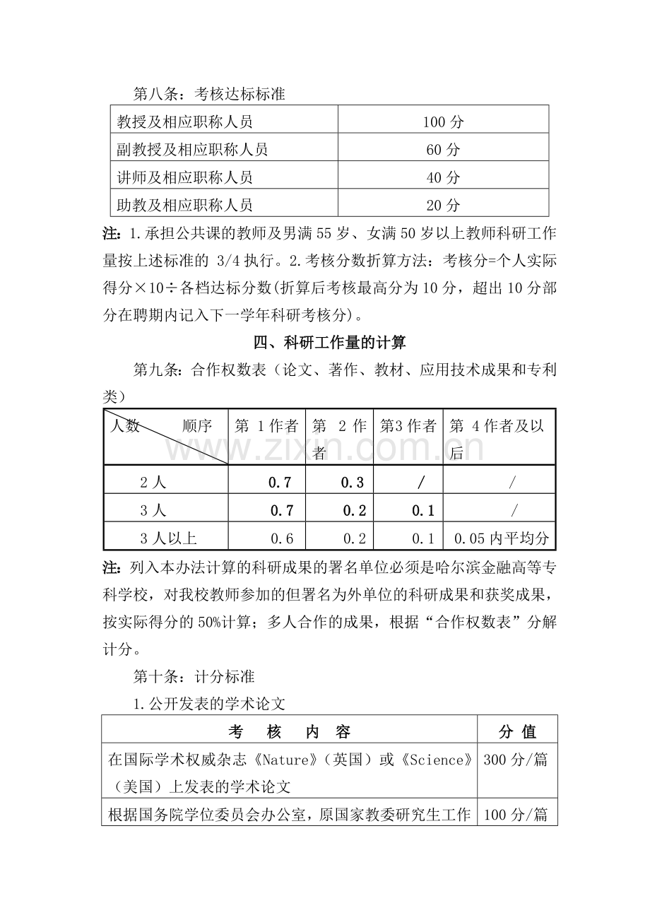 哈尔滨金融高等专科学校教师科研工作考核暂行办法.doc_第2页
