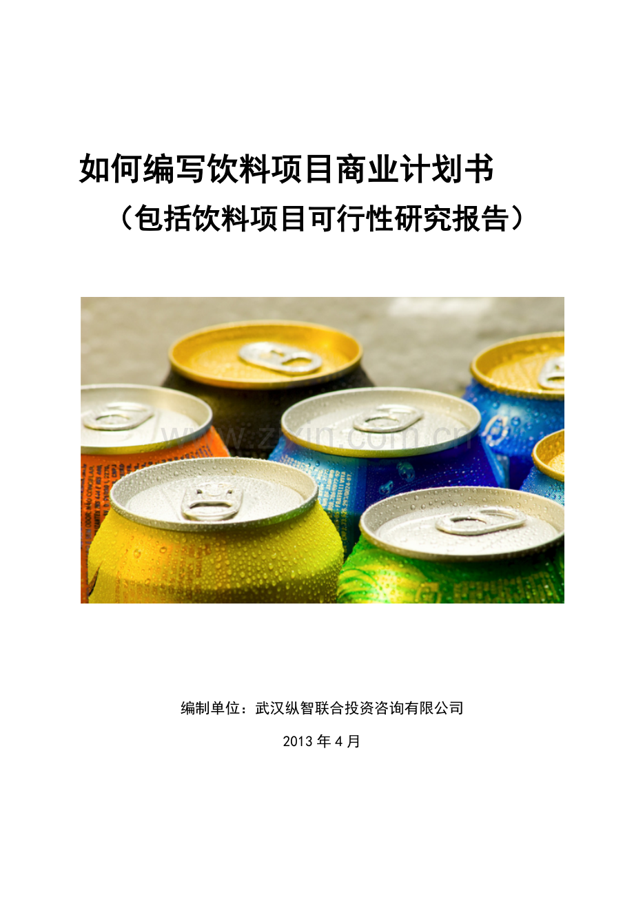2013年优秀饮料项目商业计划书(可行性研究报告).doc_第1页