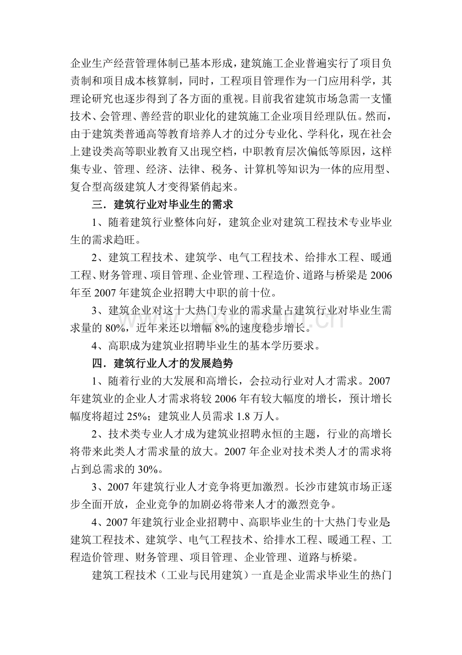 建筑工程技术专业调研论证报告.doc_第2页