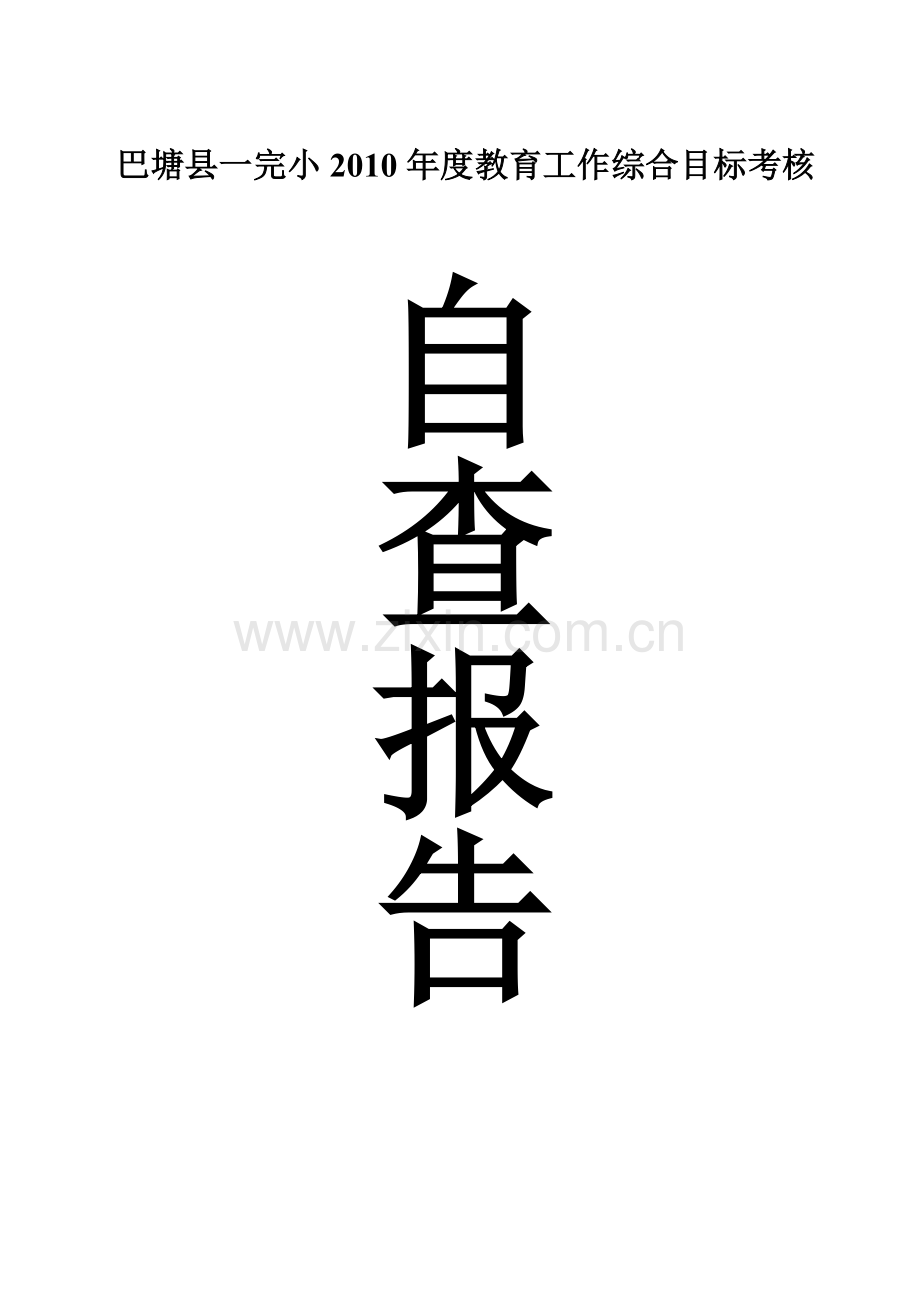 2010年度目标考核自查总结.doc_第1页