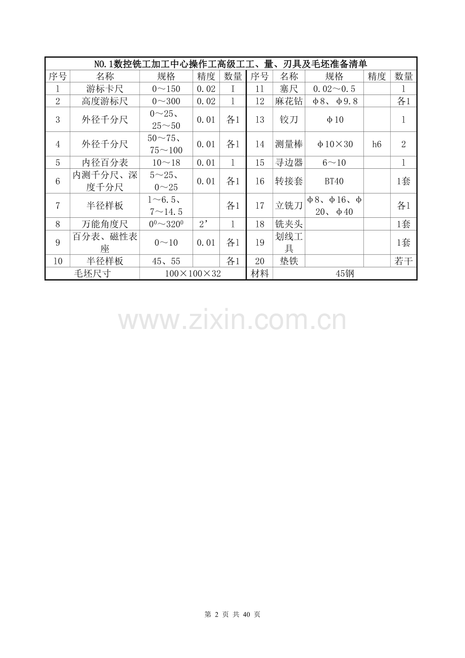 数控铣工-加工中心操作工(高级)操作试题【10题】.doc_第2页