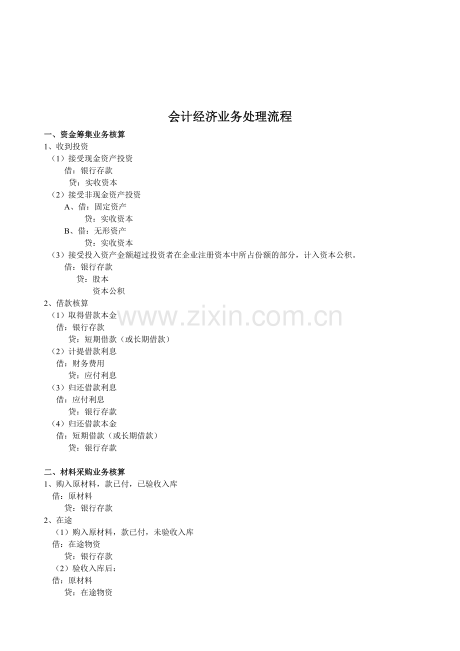 必须掌握基础会计业务处理流程.doc_第1页