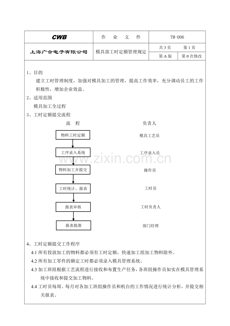 TM-006-模具部工时定额管理制度.doc_第2页