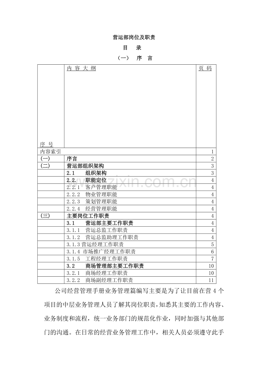 营运部岗位及职责(新版).doc_第1页