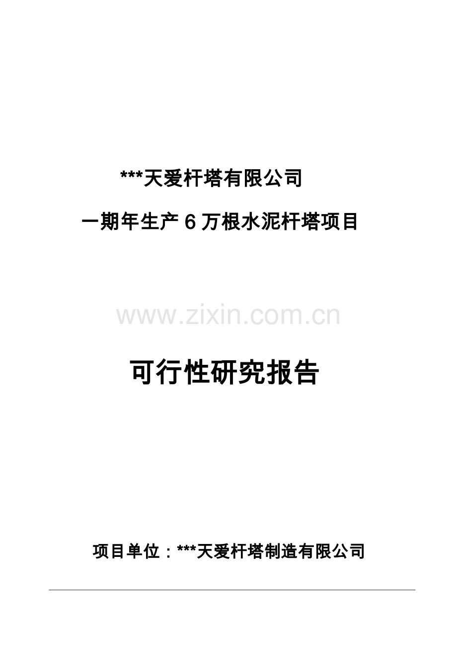 天爱杆塔有限公司一期年生产6万根水泥杆塔项目可行性研究报告.doc_第2页