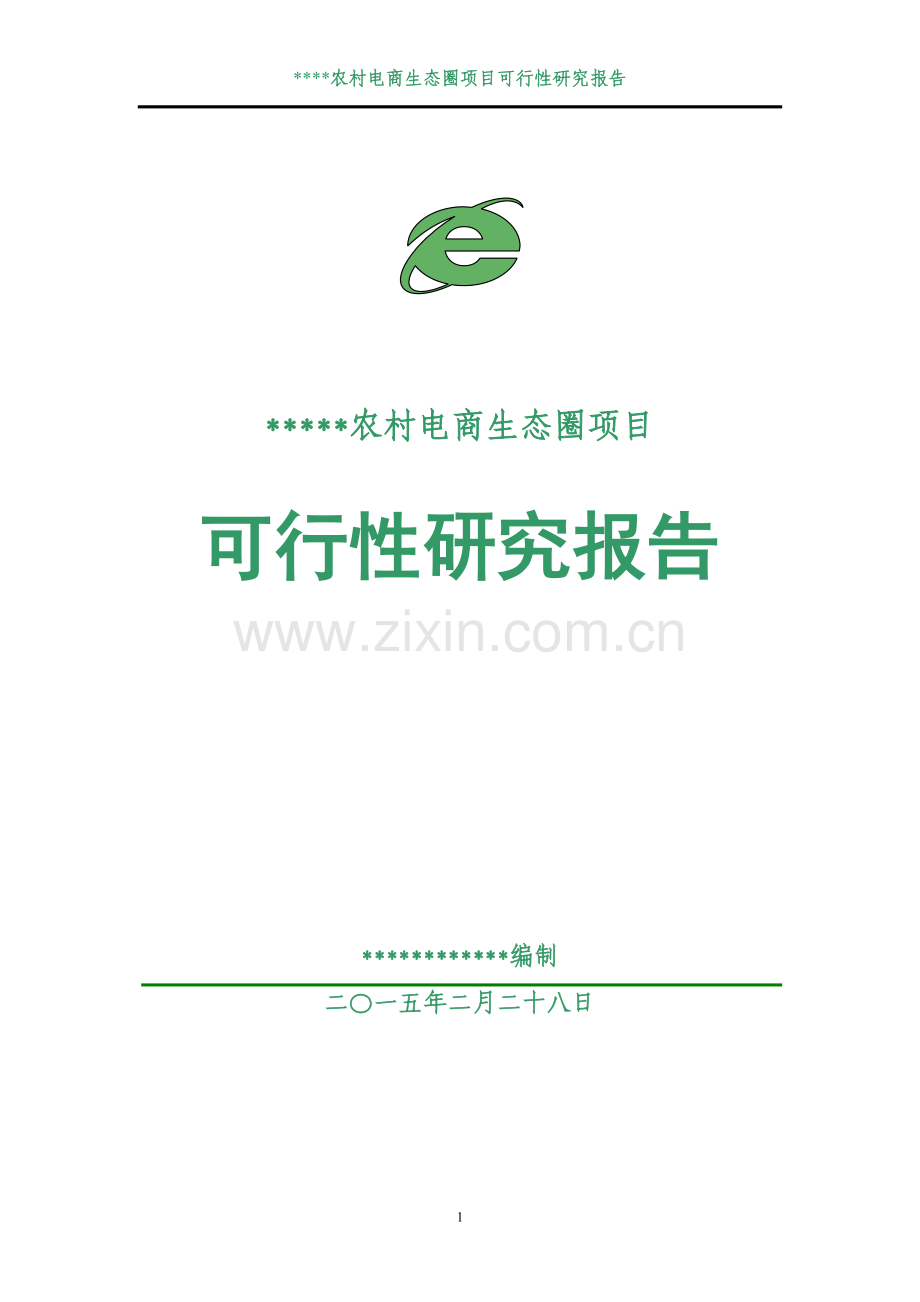 农村电商项目可行性研究报告.doc_第1页