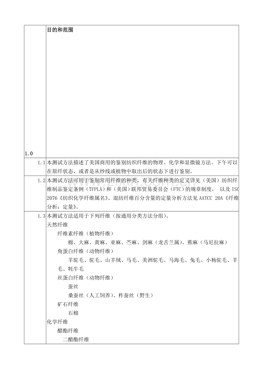 AATCC-20-2007纤维分析：定性.doc_第1页