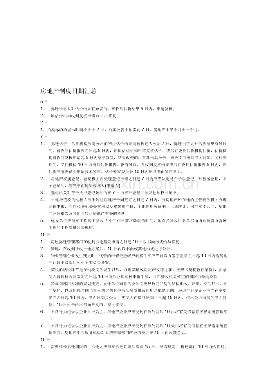房地产制度日期汇总.doc_第1页