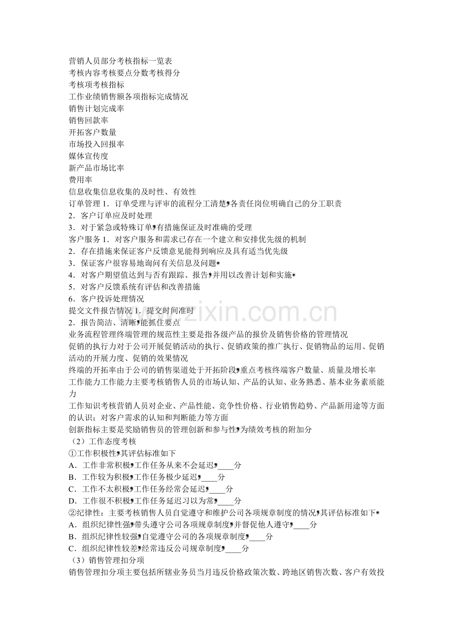2013年业务部考核方案.doc_第2页
