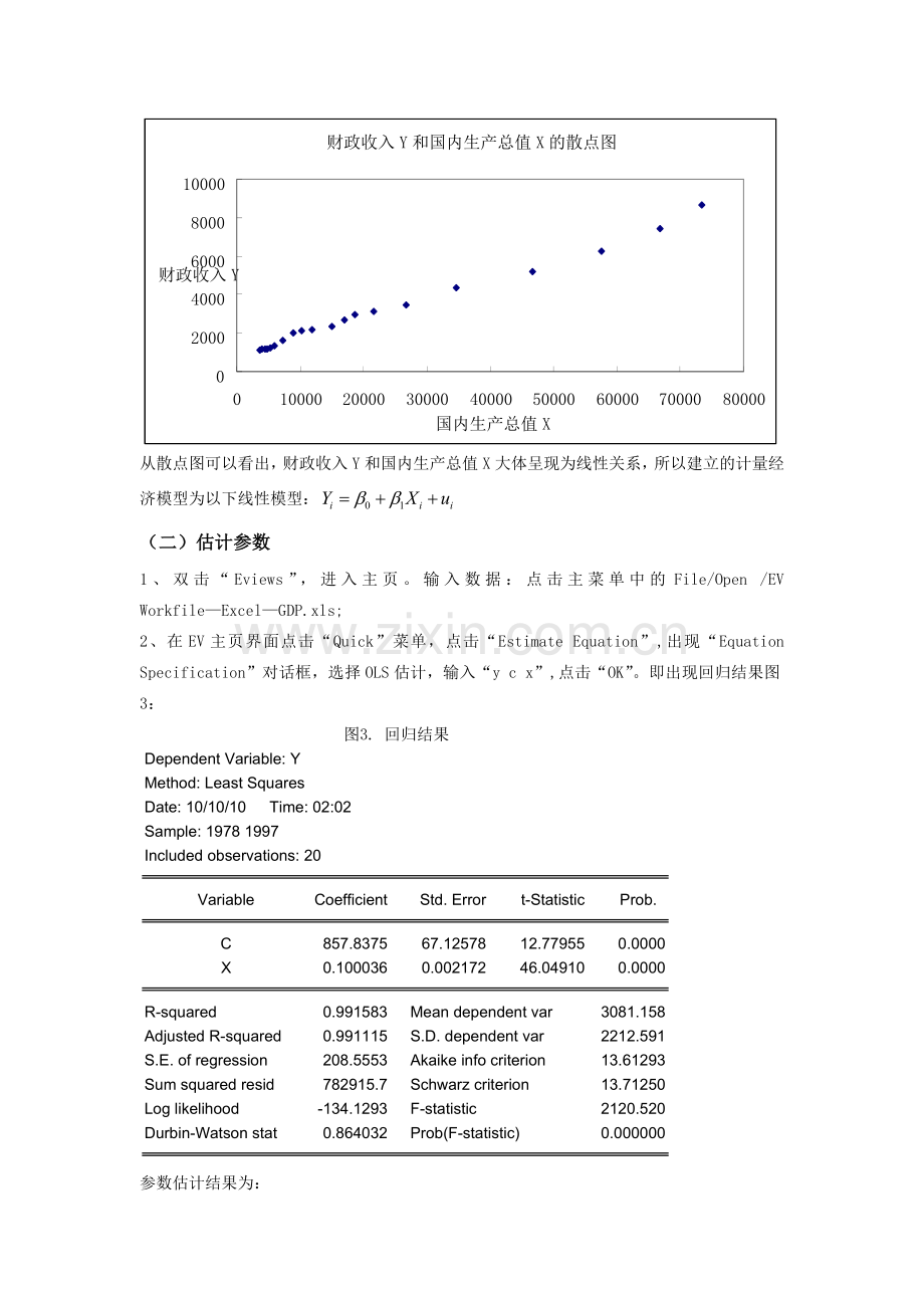 eviews分析中国国内生产总值对财政收入的计量分析.doc_第2页