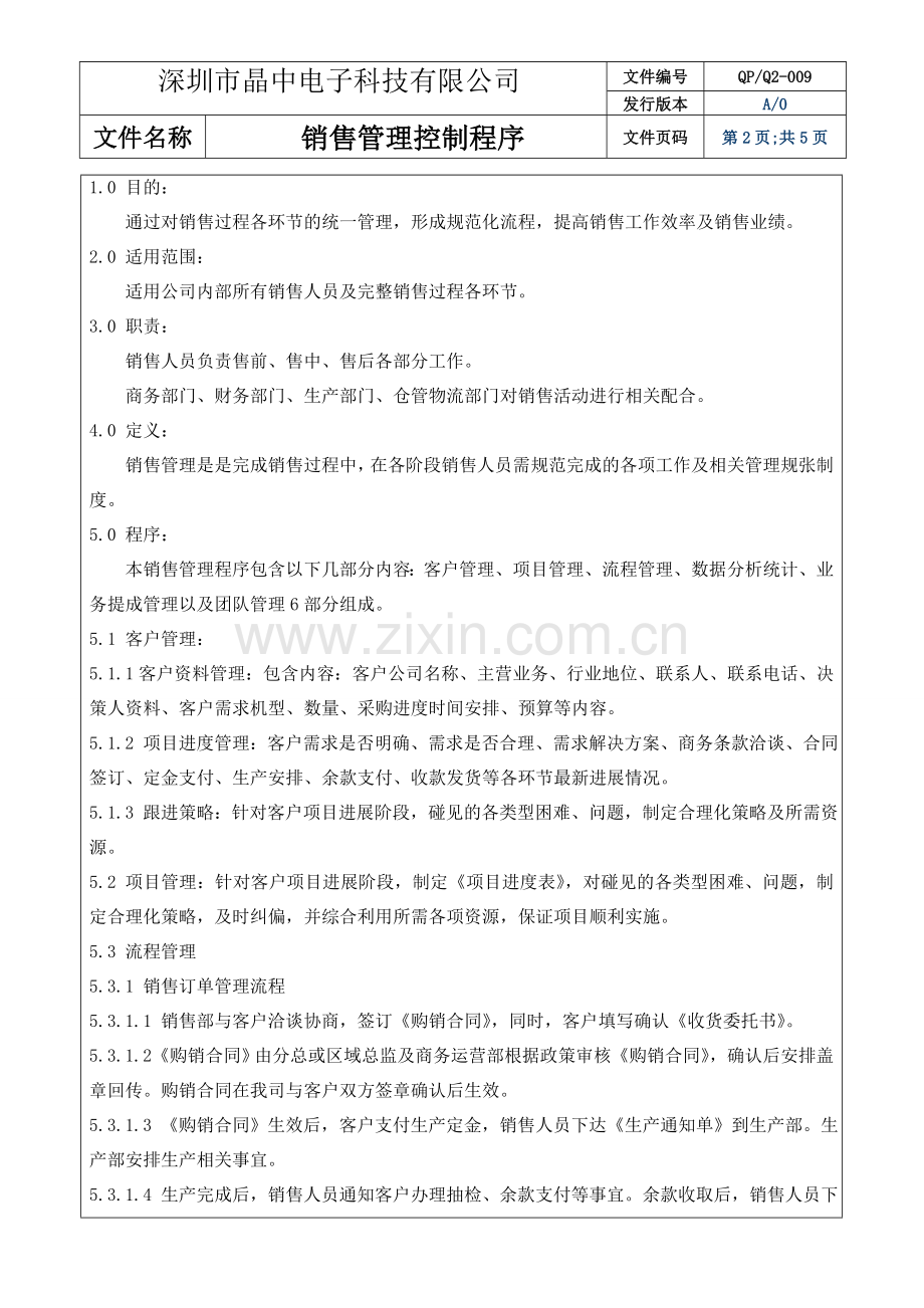 销售管理控制程序.doc_第2页