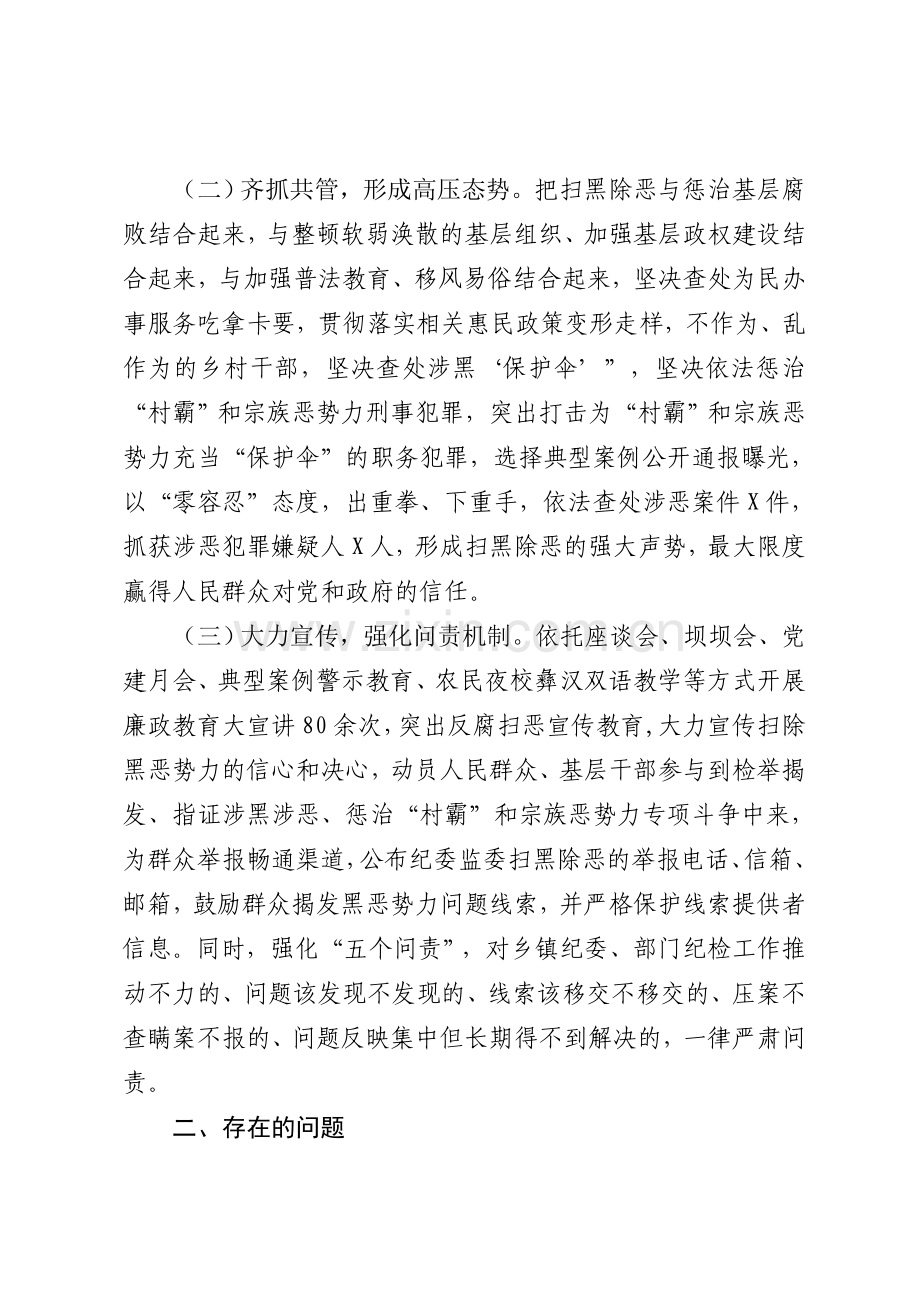 扫黑除恶专项斗争情况的报告.doc_第2页