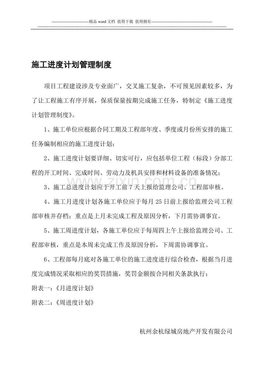 施工进度计划管理制度.doc_第1页