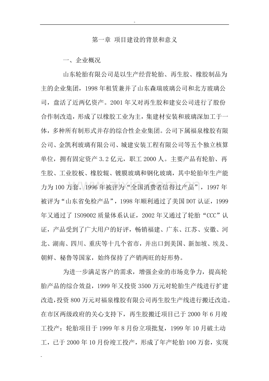 年产30万套全钢载重子午胎项目可行性研究报告.doc_第2页