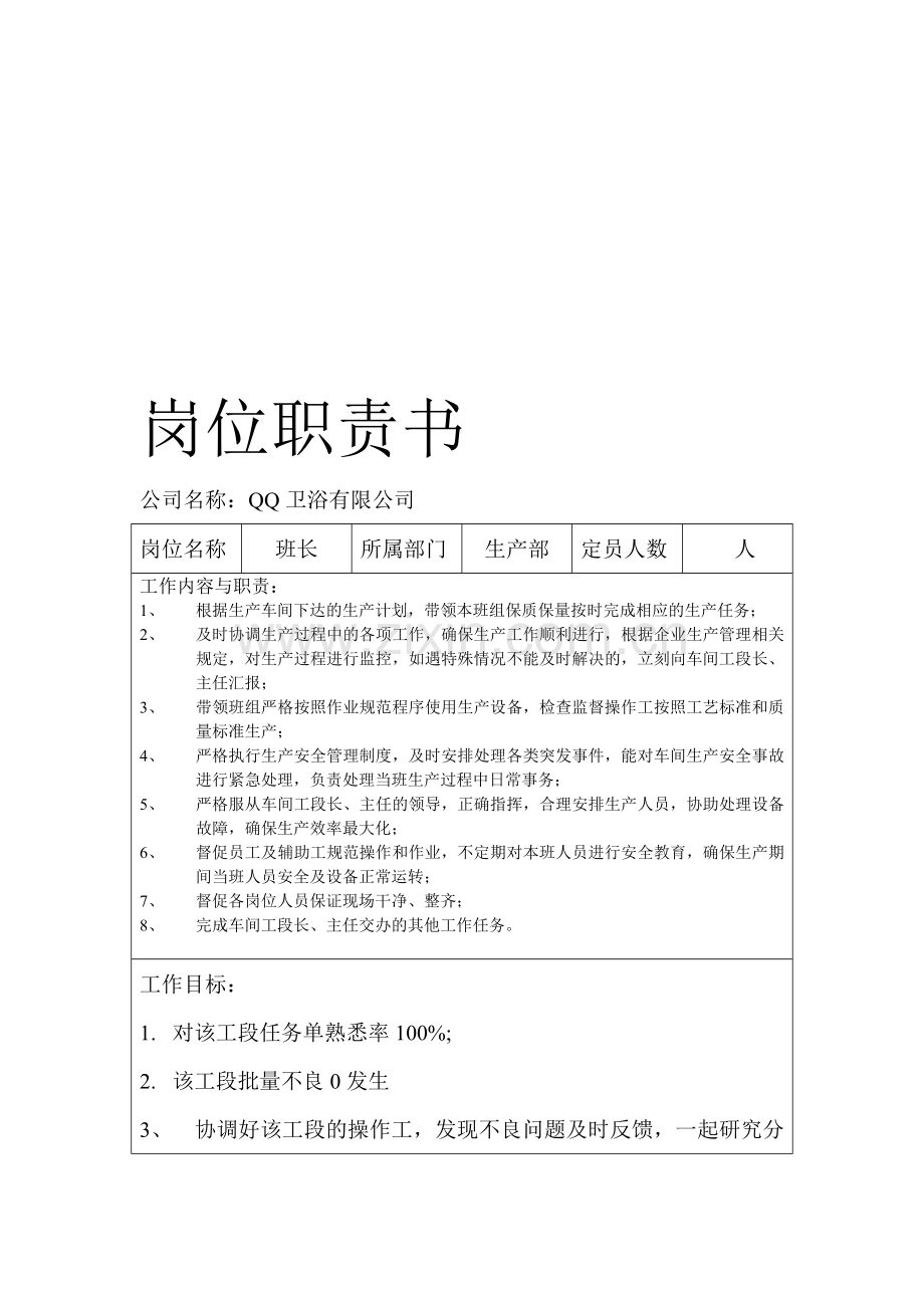 岗位职责书(新).doc_第1页