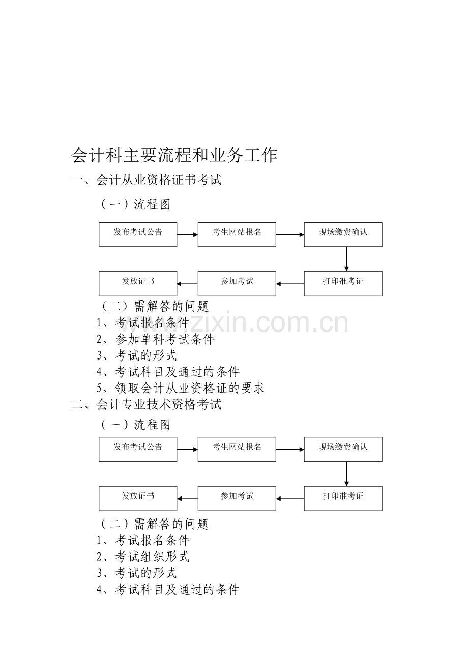 会计科主要流程和业务工作.doc_第1页