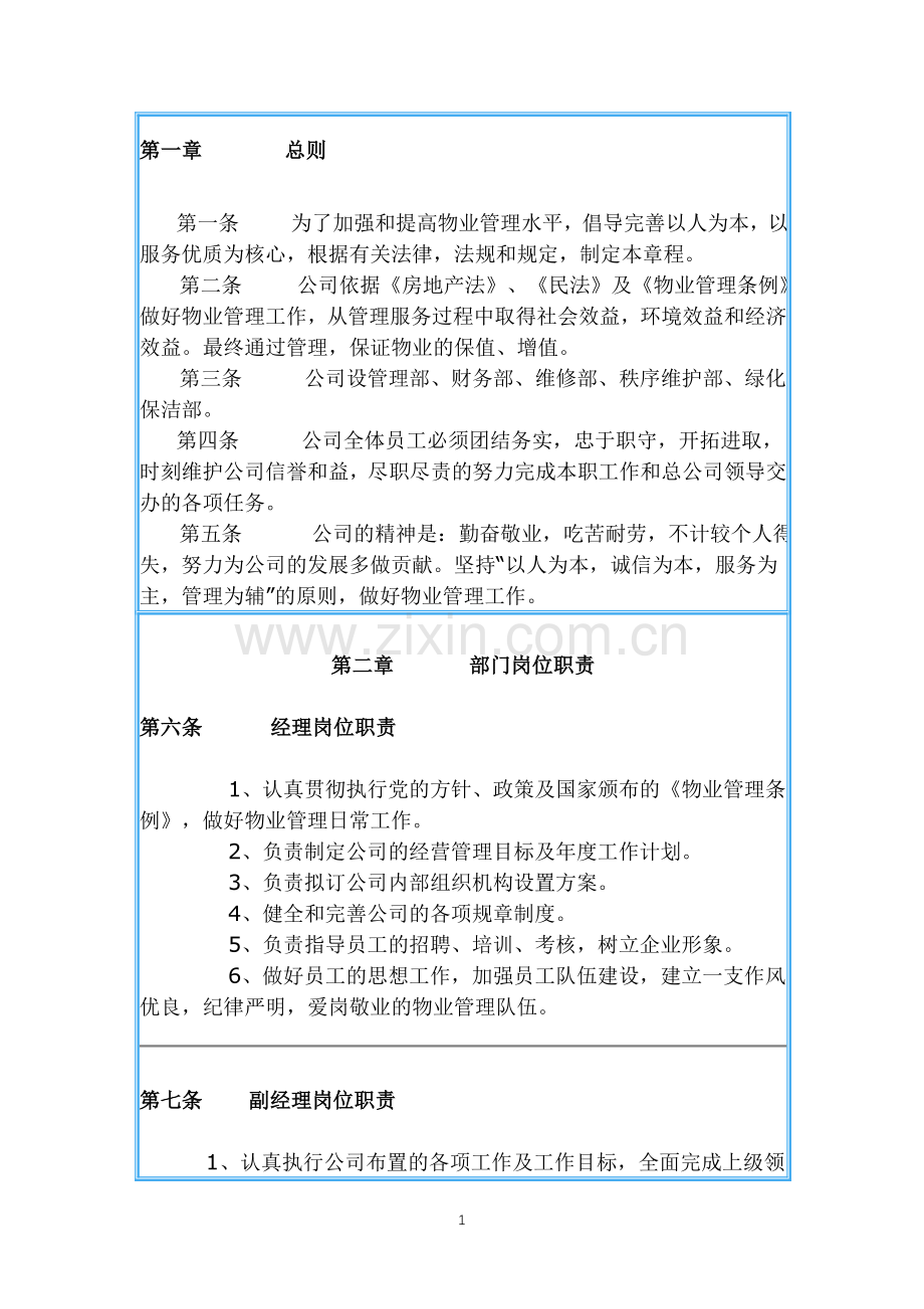 物业管理章程.doc_第1页