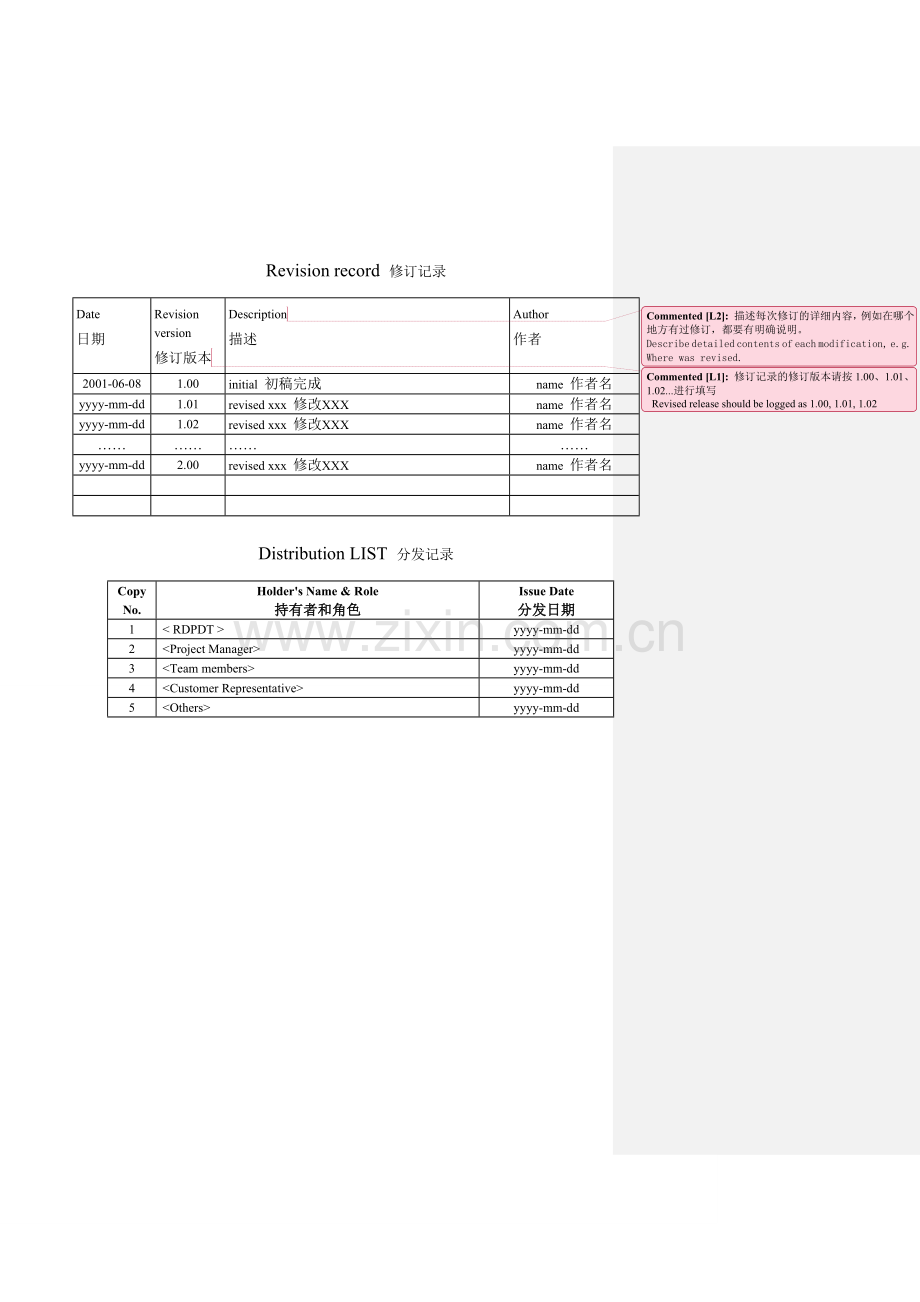 项目管理计划书-经典模板.doc_第2页