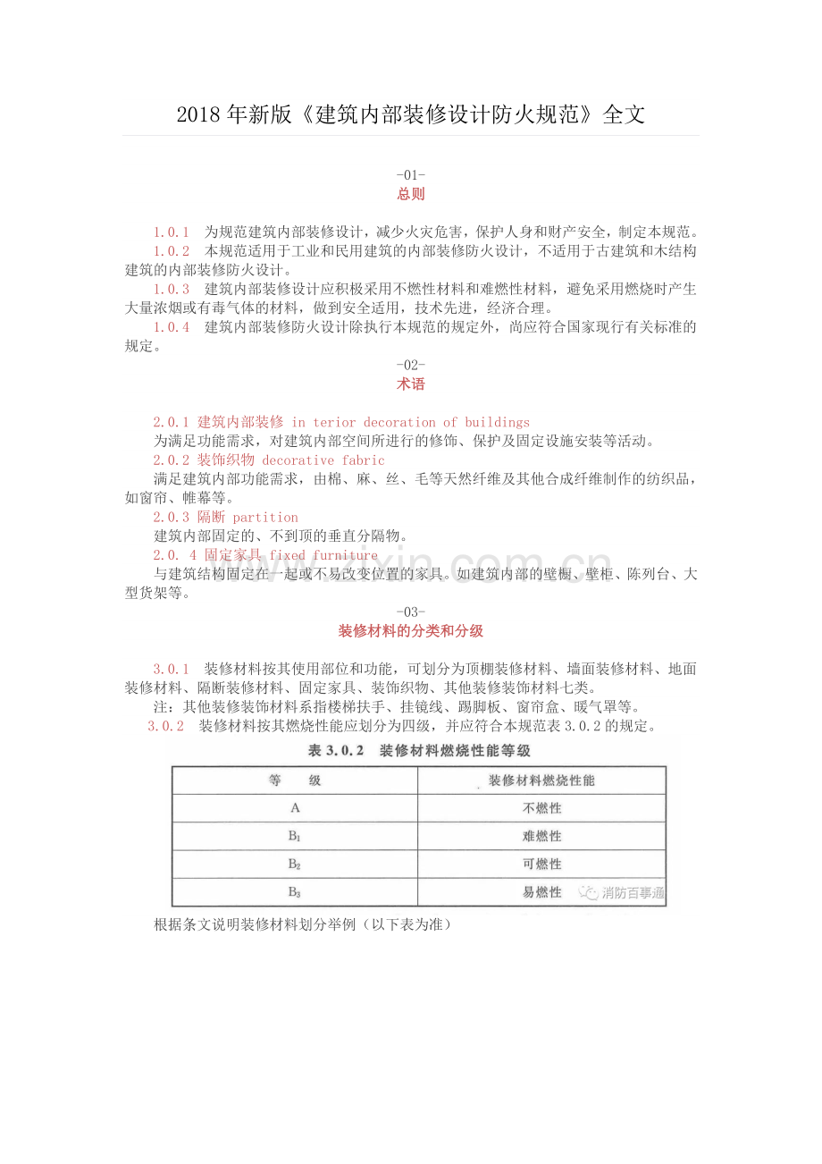 2018年《建筑内部装修设计防火规范》全文.doc_第1页