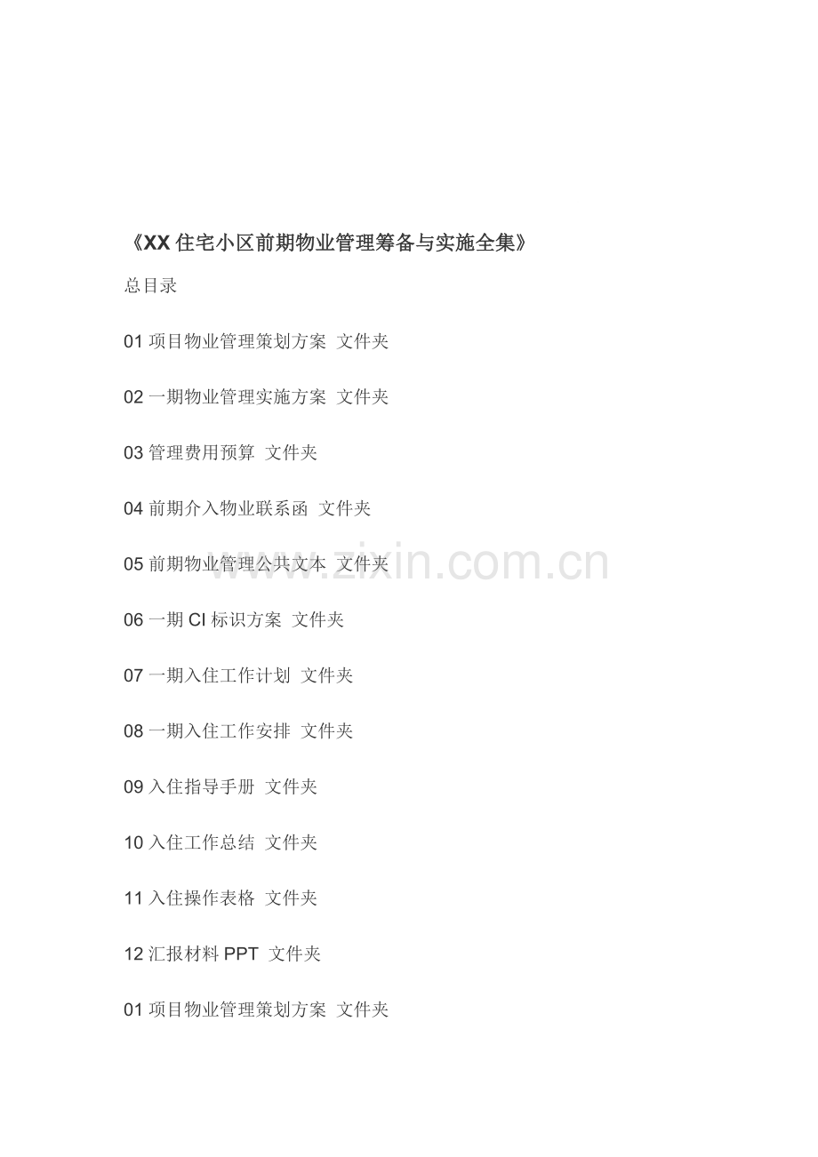 XX住宅小区前期物业管理筹备与实施全集.doc_第1页